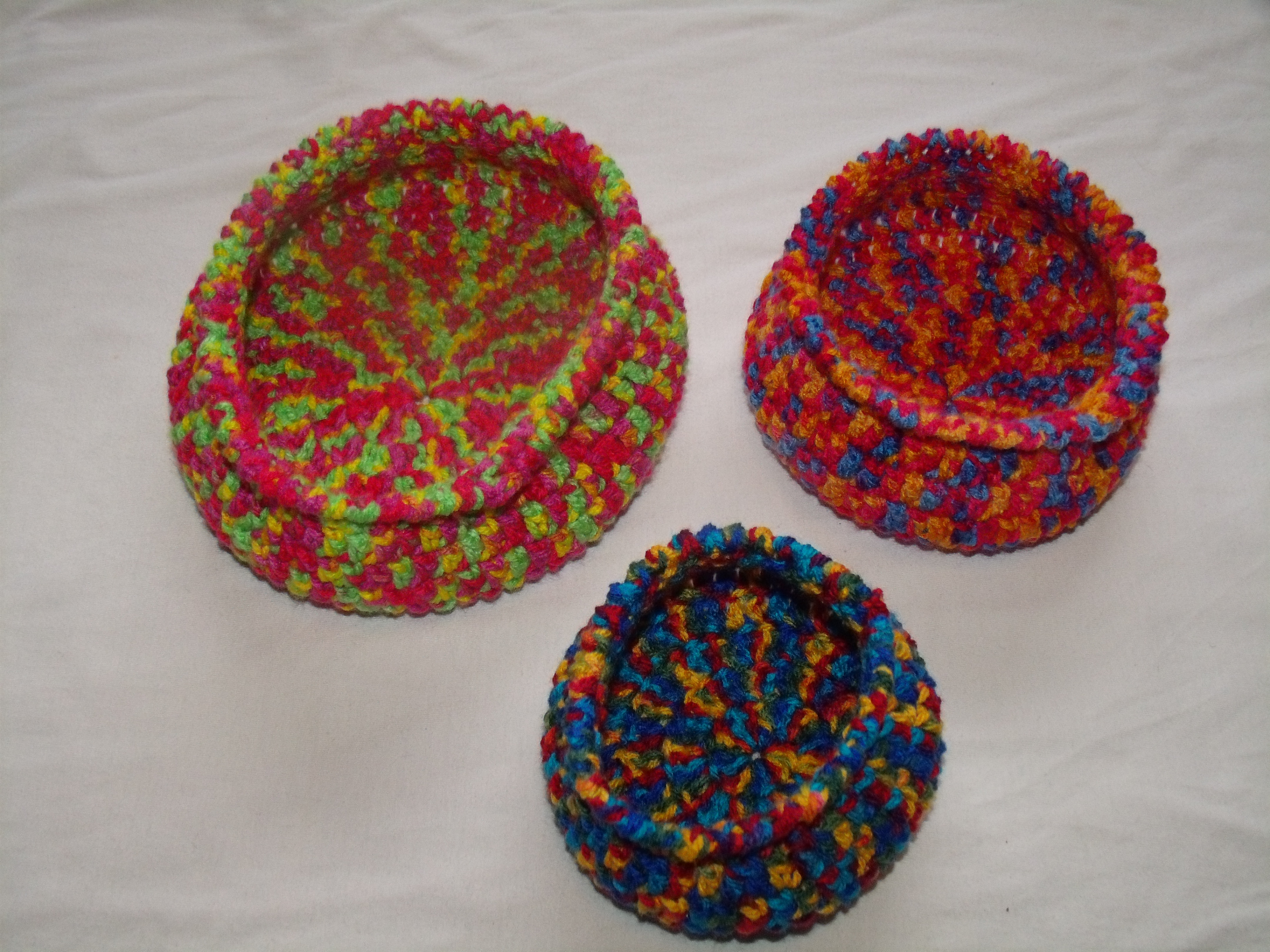 Crochet Spiral Bowls